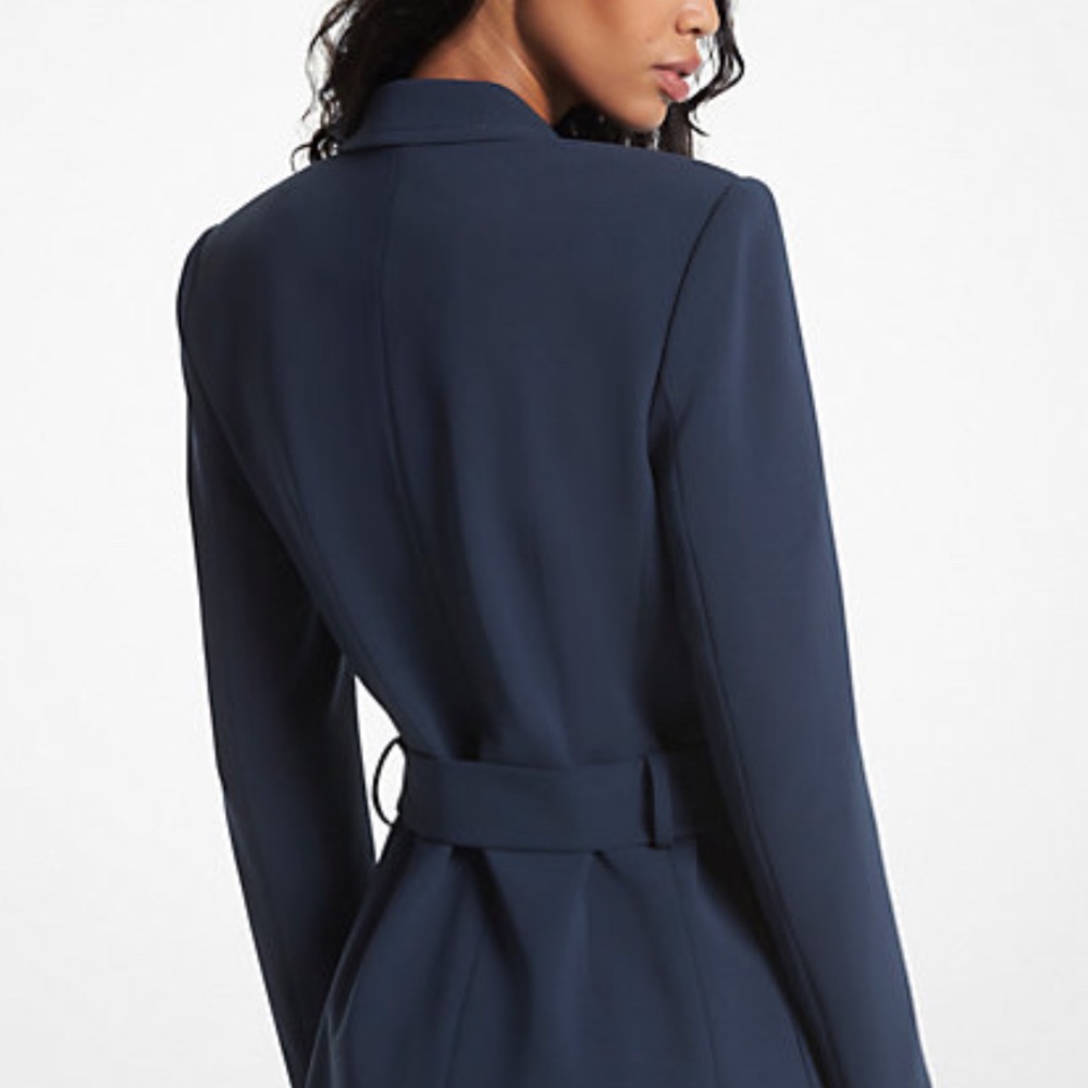 Michael Kors New Belted Crepe Blazer Dress - Picture 2 of 4